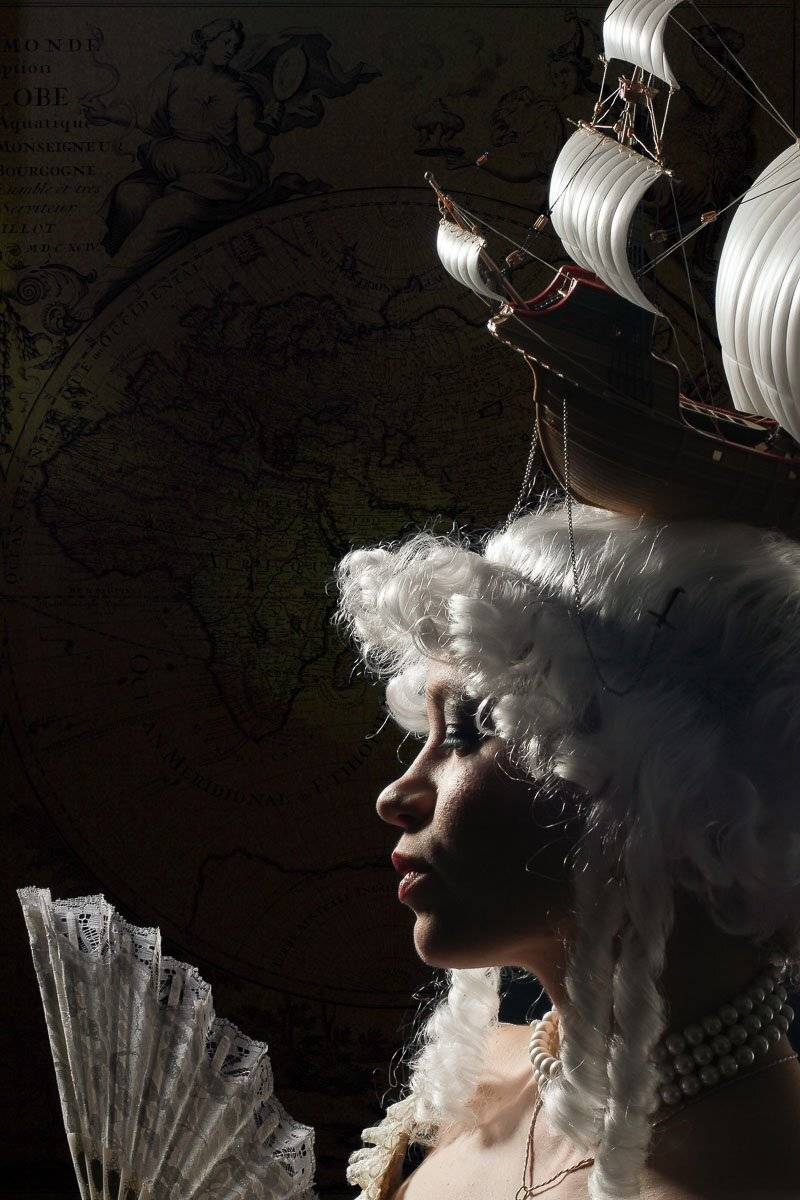 девушка, парусник, ля бель пуль, веер, Сергей Козинцев