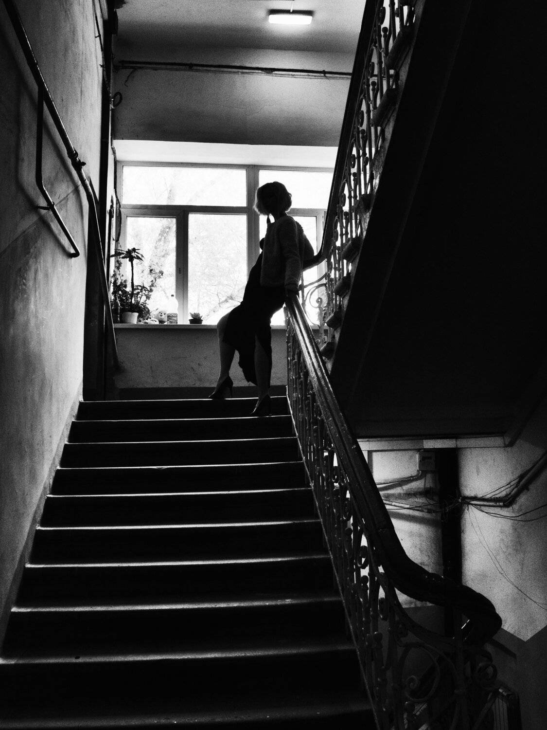 Black and white, Awaiting, Monochrome, Portrait, Moscow, Russia, Elena Beregatnova