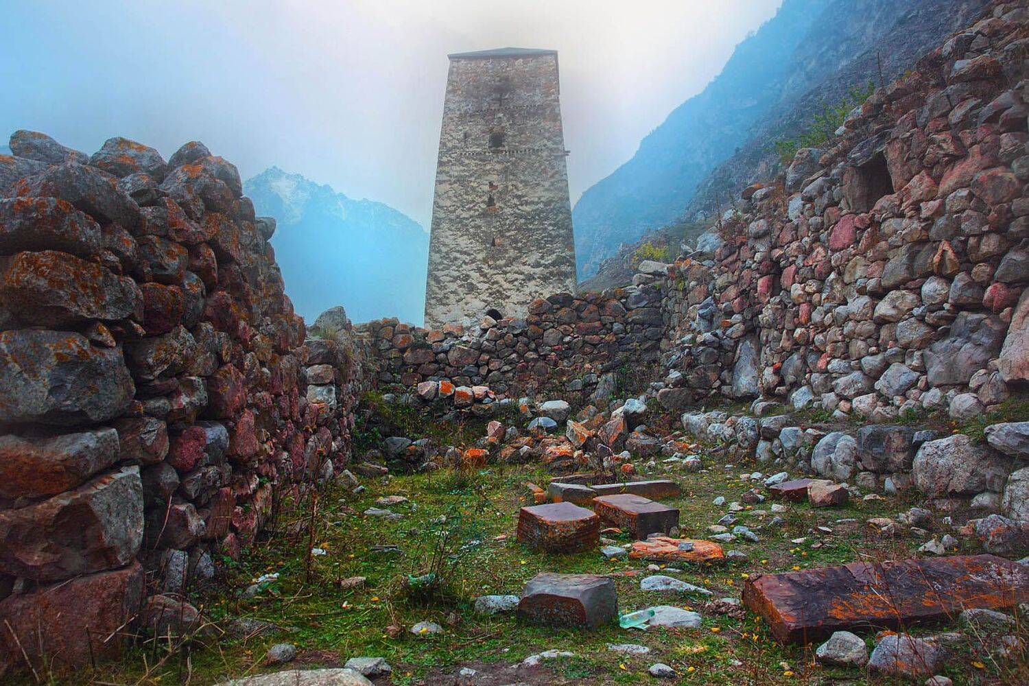 горы,осень,башня абаевых,аул,развалины., Marat Magov
