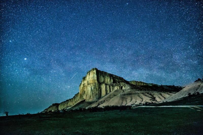 крым, горы, crimea, звезды, ночь Белая Скала -  Ак Кая фото превью