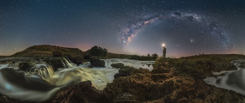 milky way Cifuentes waterfalls фото превью