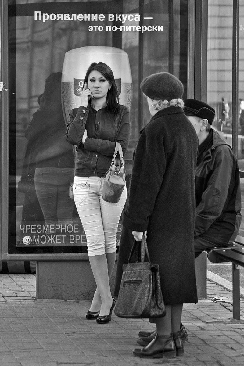 улица, спб, город, девушка, взгляд, чб, апатиты, Николай Смоляк