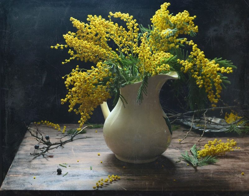 натюрморт, мимоза Осень,...и снова весна фото превью