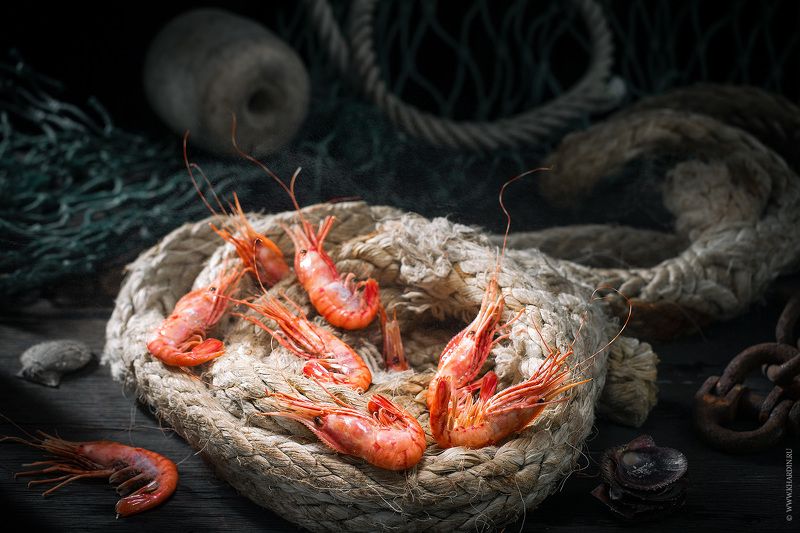 shrimps, seafood, noir, rustic SHRIMPS фото превью
