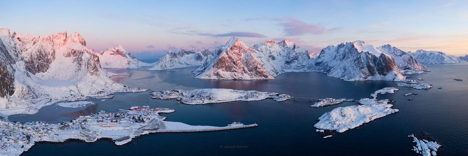 лофотены, пейзаж, рейне, рассвет, Александр Кукринов