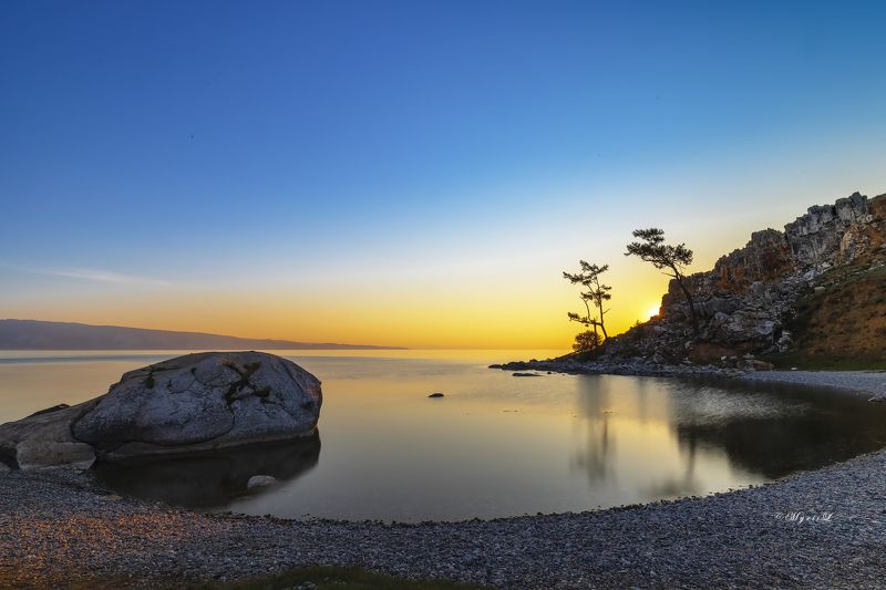 озеро, мыс, утро, восход,  пейзаж Утро на Байкале фото превью