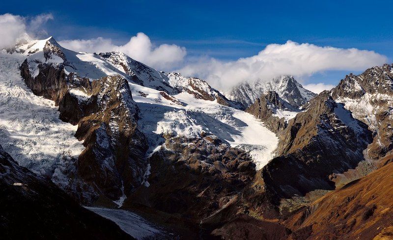 россия, кавказ, карачаево-черкесия, домбай Ущелье реки Алибек фото превью