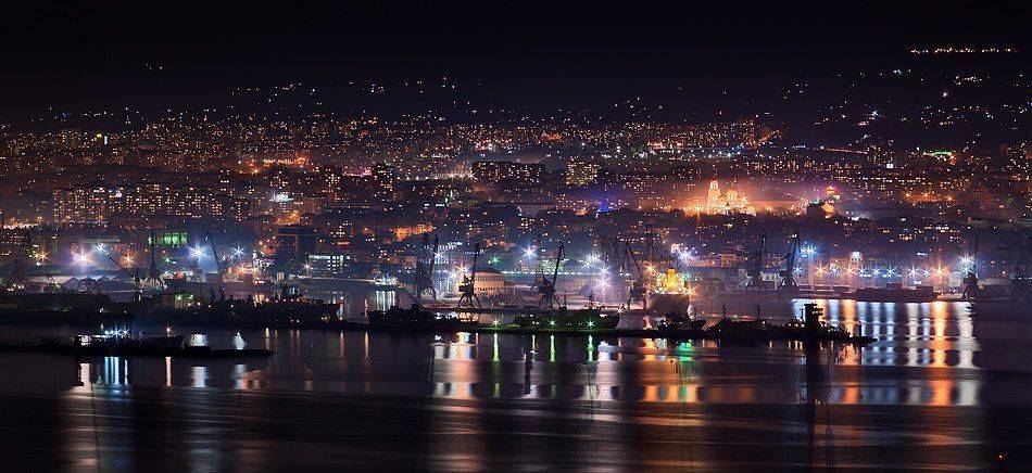 болгария, порт,  варна, ночь, Simeon Kolev