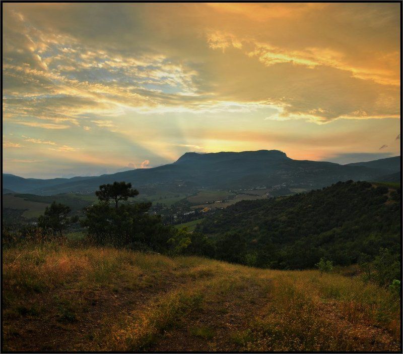 Закат, Крым, Чатыр-даг Чатырдаг, закат фото превью