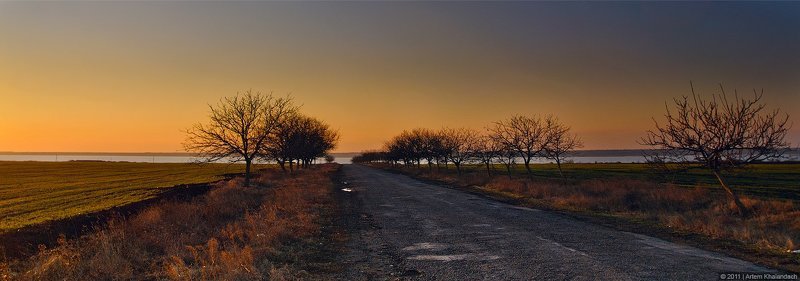 январь, оз. сасык Дорога к озеру Сасык фото превью
