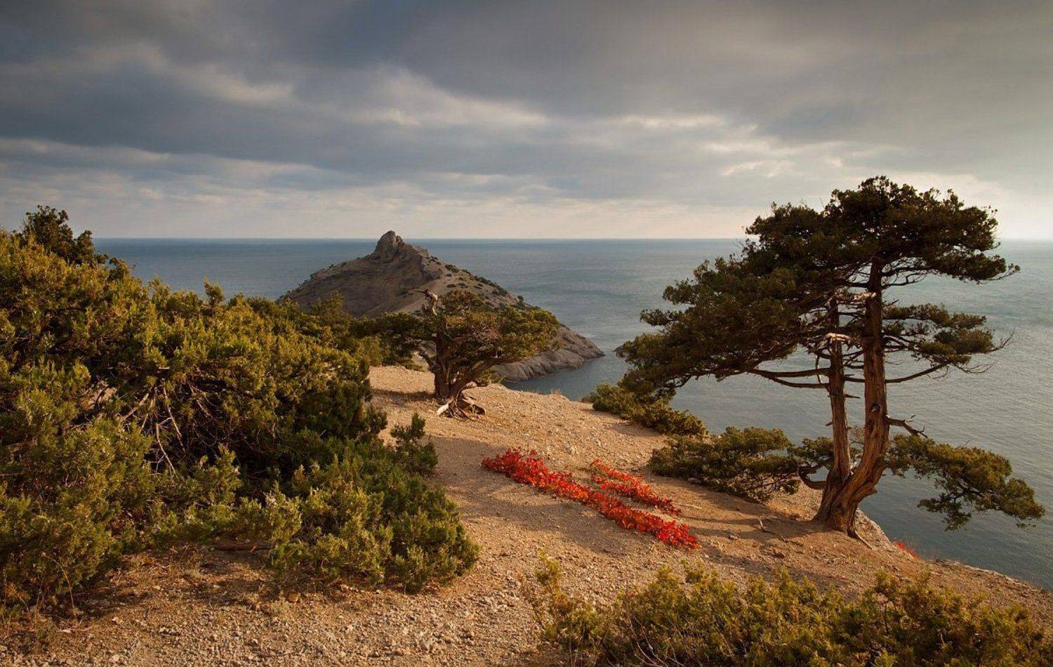 крым,  небо, облака, осень, пейзаж, природа, море, новый свет, мыс,, Сергей Шульга