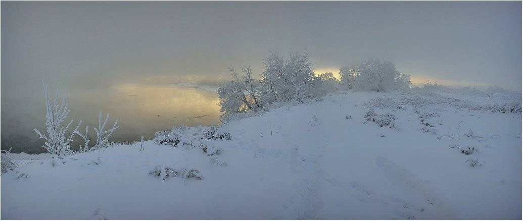 зима, подмосковье, мороз, река, островцы, туман, Сергей Гаспарян