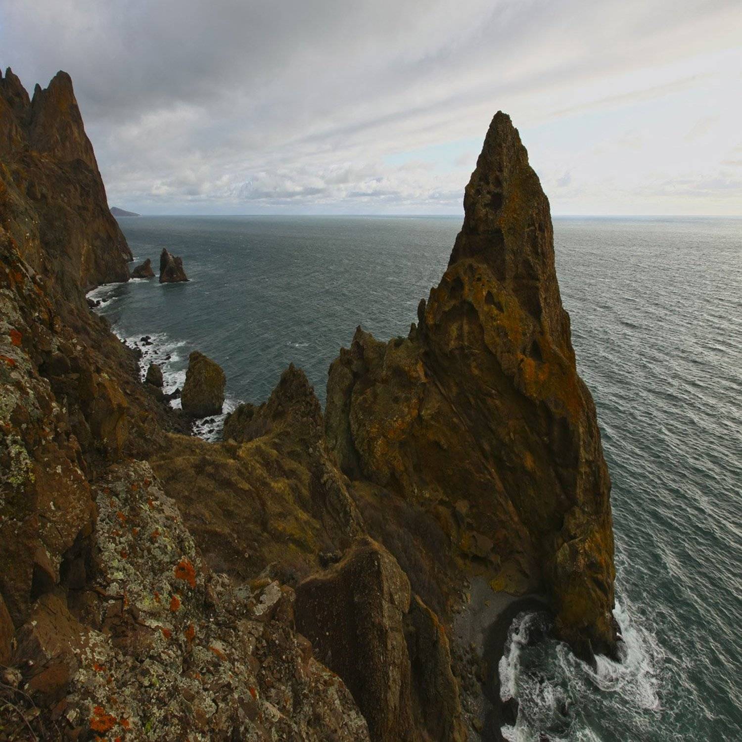 берег, море, скалы, мыс, небо, облака, пейзаж, природа,, Сергей Шульга