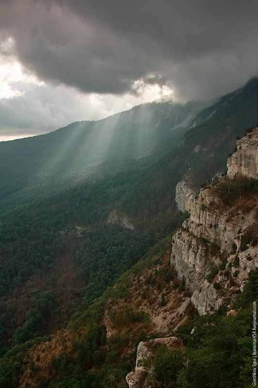 крым, горы, лучи, осень, rpp Лучи фото превью