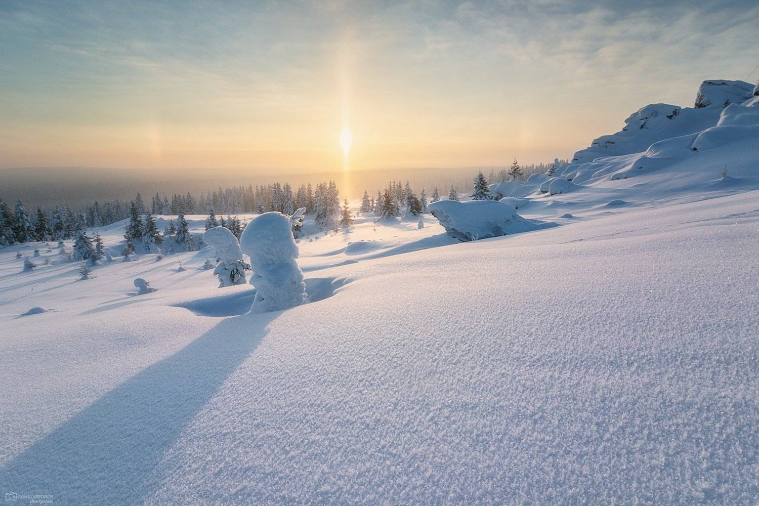 пермский край, урал, скала, снег, зима, горы, путешествия, снежное царство, небо, мороз, Антон Кошетаров