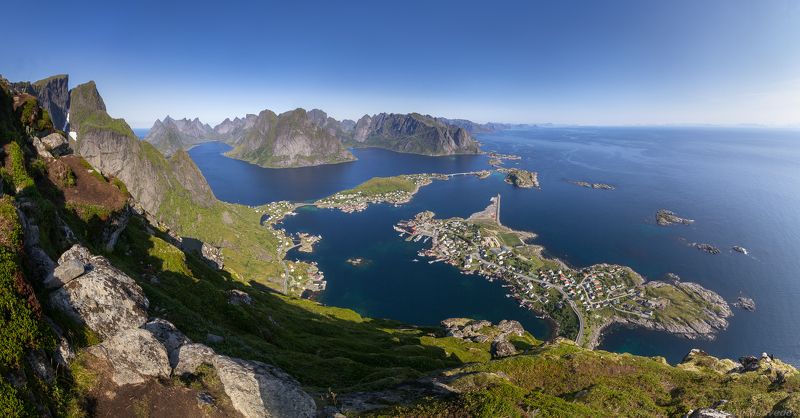 lofoten, summer, norway, cold, fjord, dark, rocks, mountains, lake, green, норвегия, север, фьорды, горы, north, лофотены, monkebu, moskenes, moskenesøya Рейне фото превью