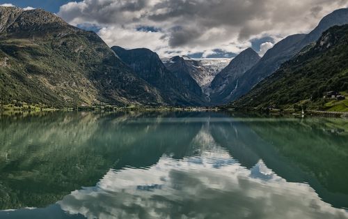 fjord and glacier