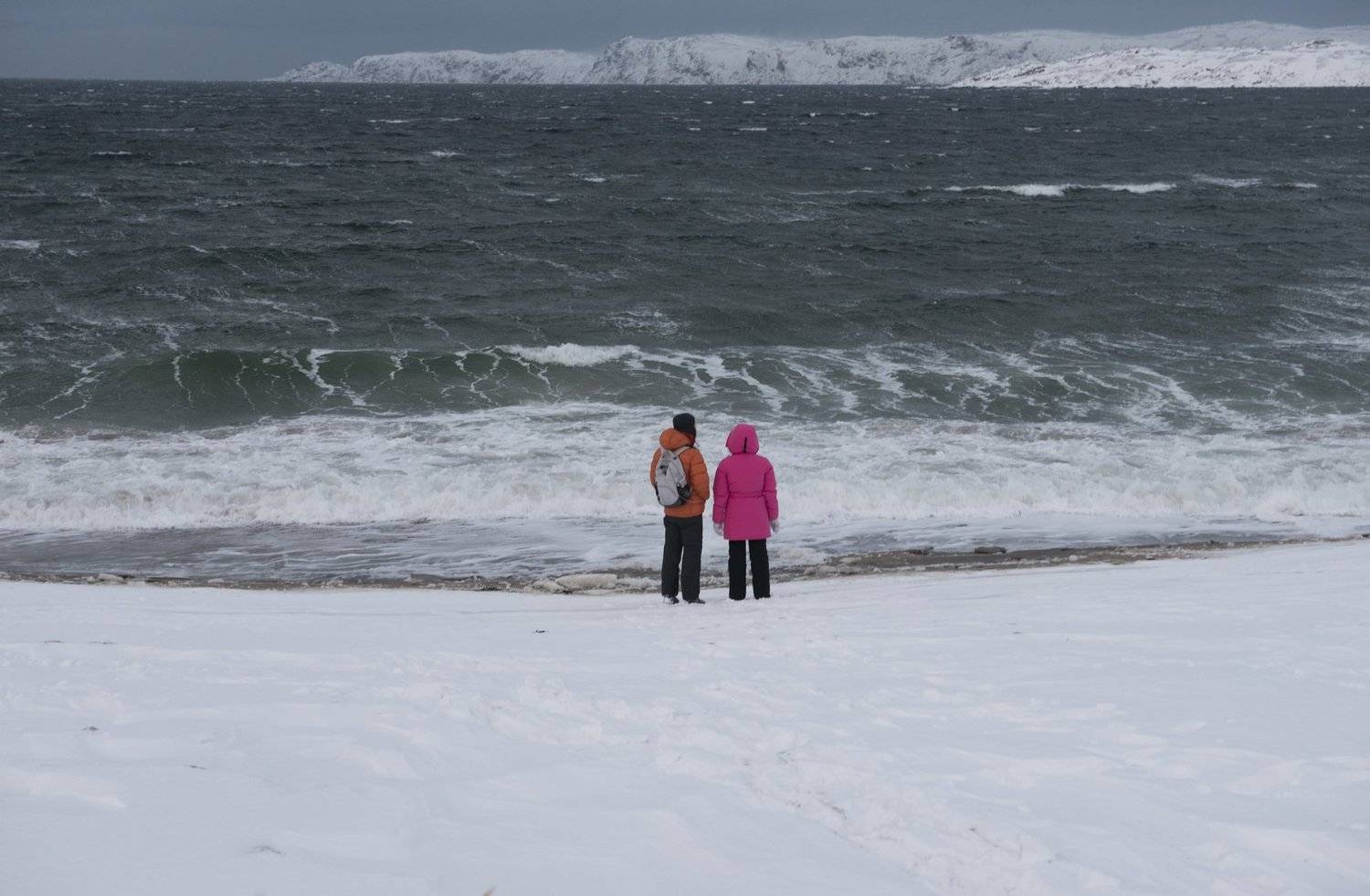 териберка, ветер, метель, Ирина