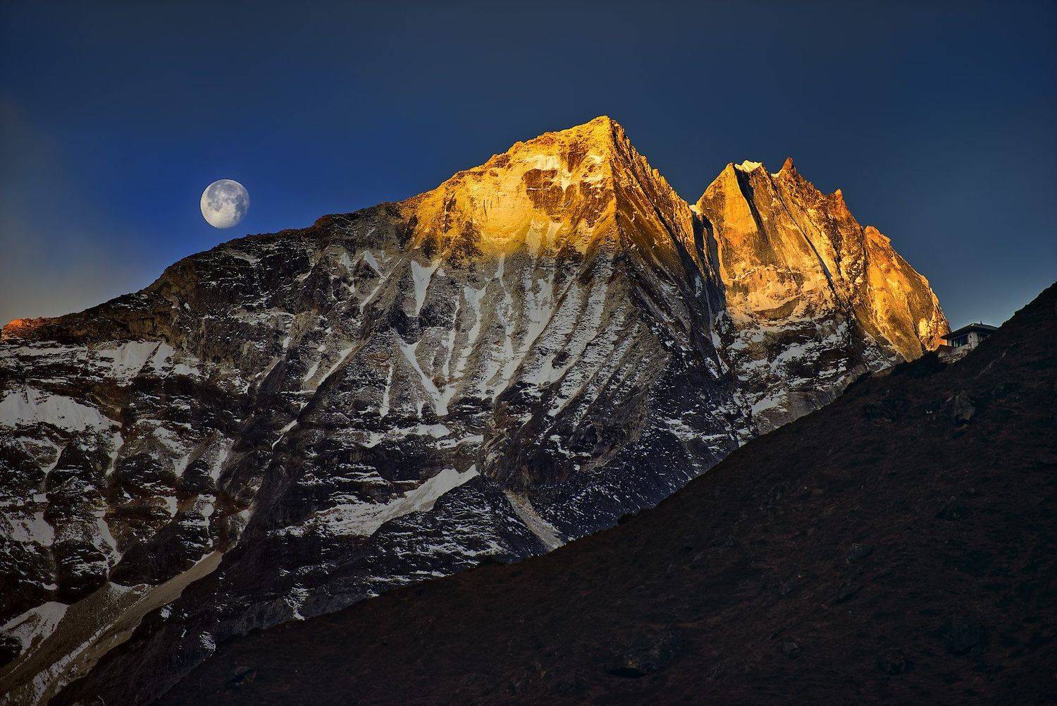 непал, гималаи, горы, тректреккинг, снег, пейзаж, путешествия, рассвет, закат, гора, пик, вершина, Владислав Храмцов