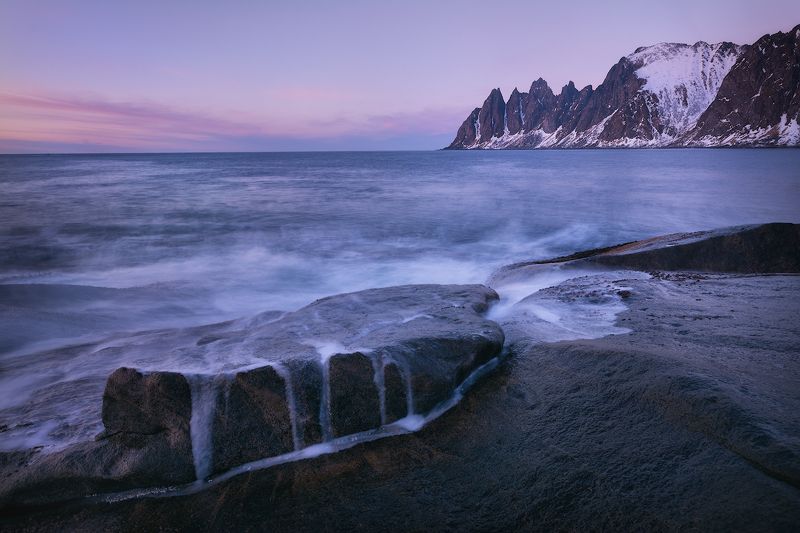 норвегий, пейзаж, пейзажное фото, закат, зубы дьявола Норвежский вечер фото превью