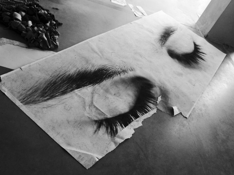 Eyes, Monochrome, Black and white, Art, Photography, Moscow, Russia At the triennale of arts фото превью