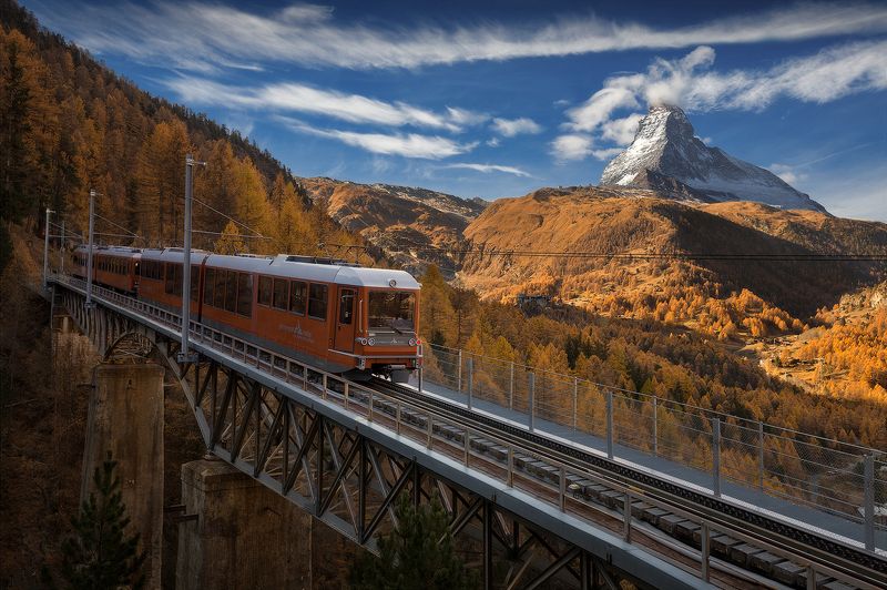 switzerland, zermatt, matterhorn, gornegrat, швейцария, поезд, альпы, маттерхорн Switzerland. Zermatt фото превью