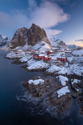 Red Robuer houses of Lofoten
