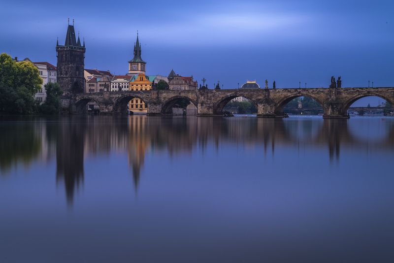 прага,вечер,влтава, Злата Прага фото превью