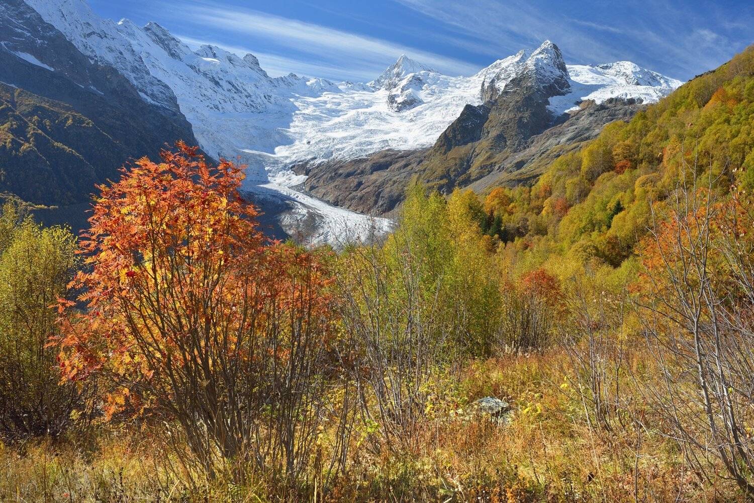 горы осень домбай, Александр Жарников