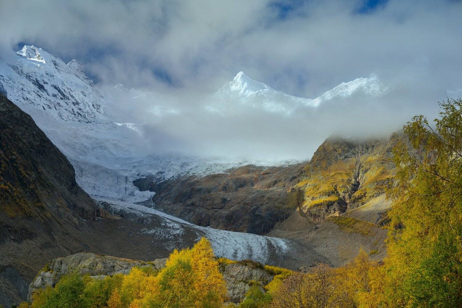 горы осень домбай, Александр Жарников