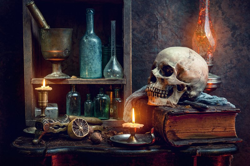 Натюрморт с черепом фото превью