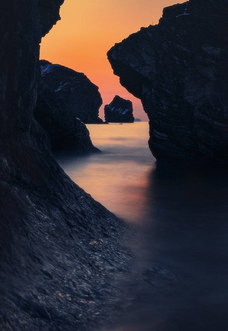 утро, март, море, скалы, Андрей Кровлин