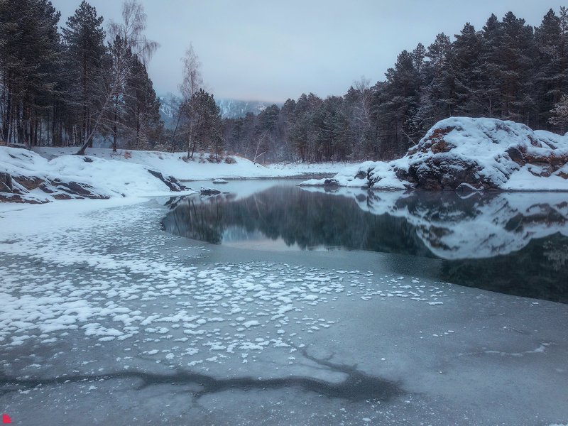 Голубые озера фото превью