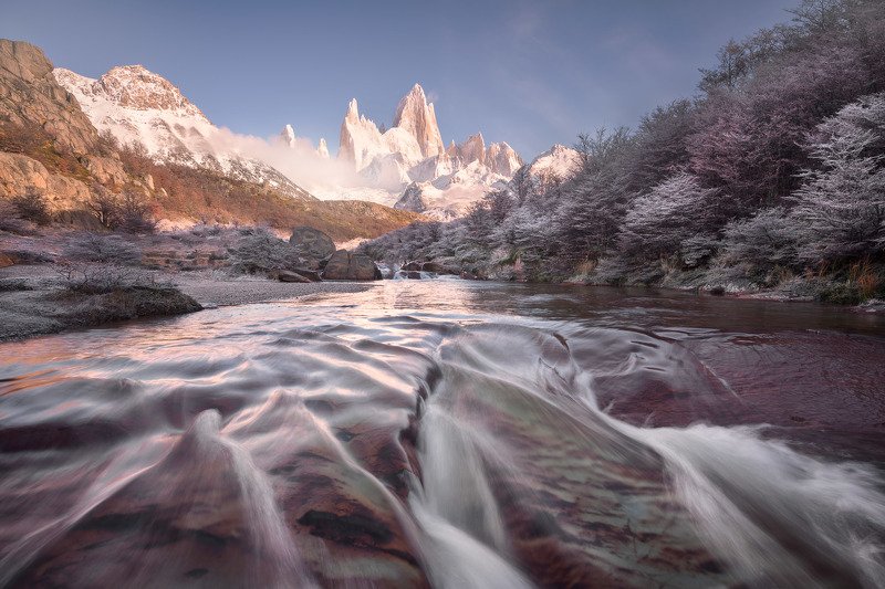 america, andes, argentina, autumn, beautiful, blue, canyon, cascada, cascade, chalten, clouds, el, fitz, fitzroy, frost, glaciares, glacier, gorge, granite, hiking, landmark, landscape, monte, morning, mount, mountain, national, nature, outdoor, park, pat In the Waters of Lethe фото превью