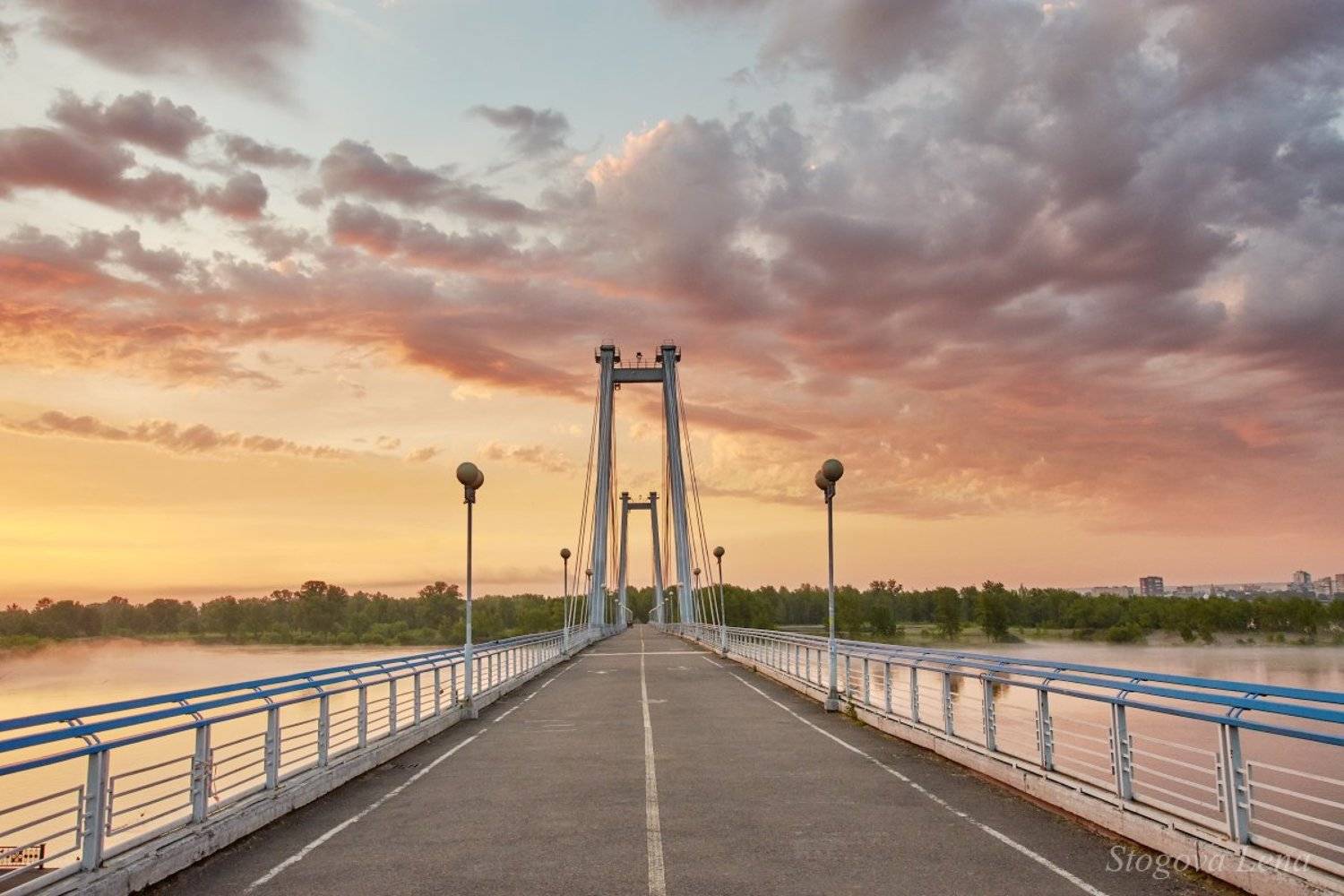 рассвет, мост, Лена Стогова