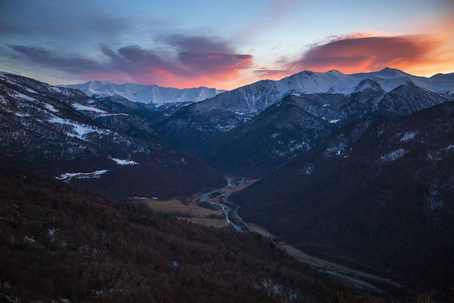 кчр, архзыз,горы ,кавказ,горный ландшафт,вечер,закат, Коркин Вадим