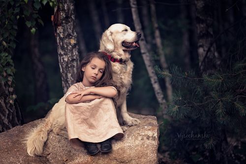 Girl and her dog