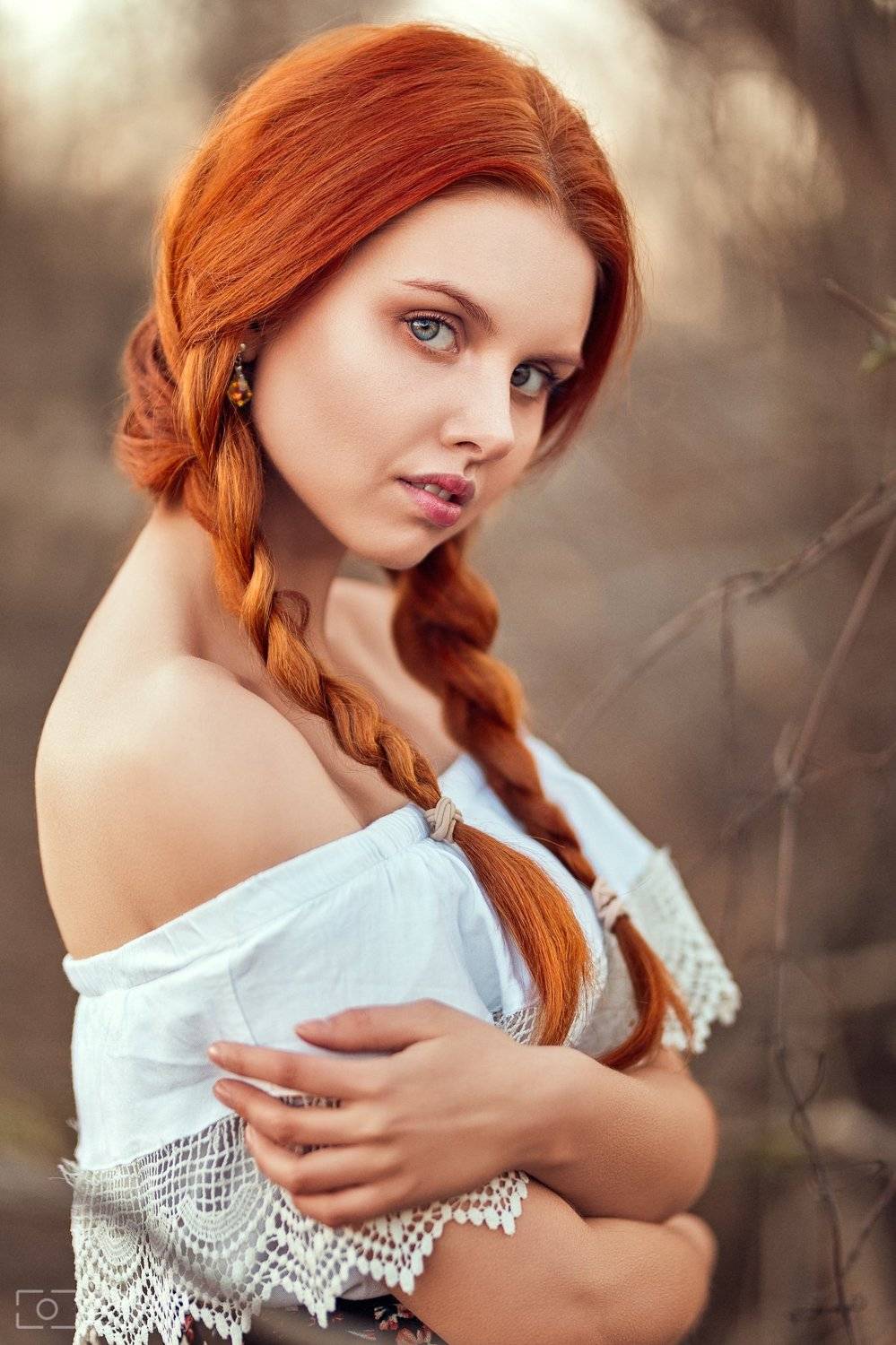 portrait women eyes redhair, Wojtek Polaczkiewicz