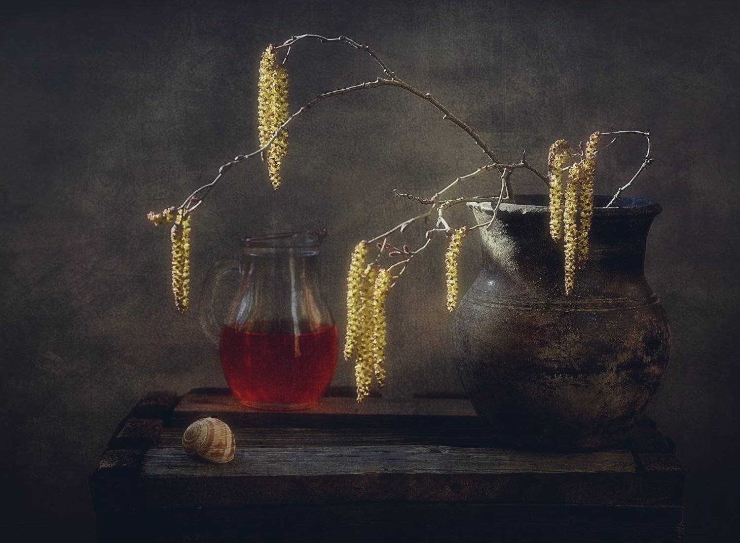 натюрморт,весна,ольха,сережки, Наталия К