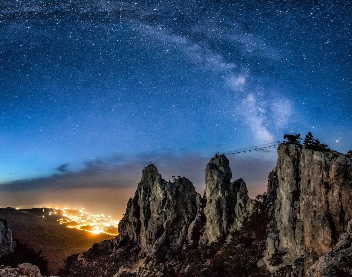 крым, горы, crimea, звезды, ночь, ялта, ай петри, Андрей Горюнов