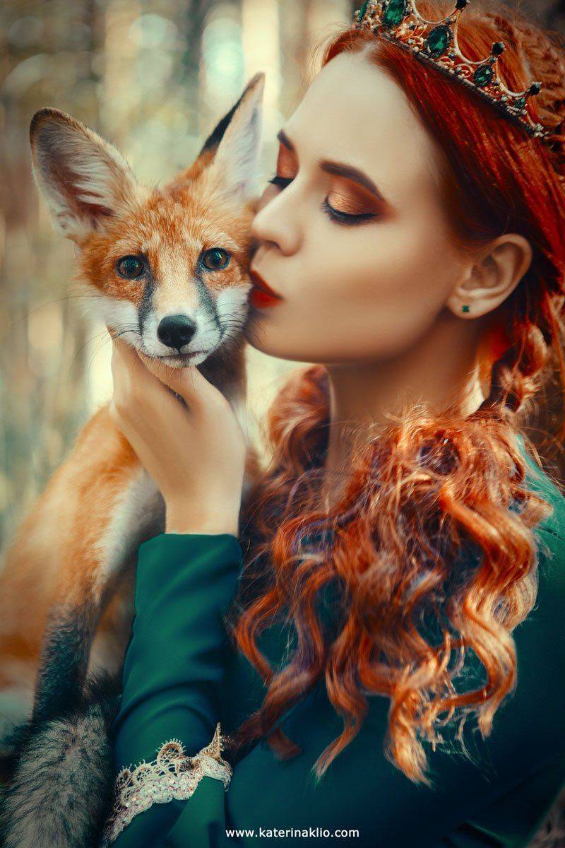 fox, queen, fairy, forest, Катерина Клио
