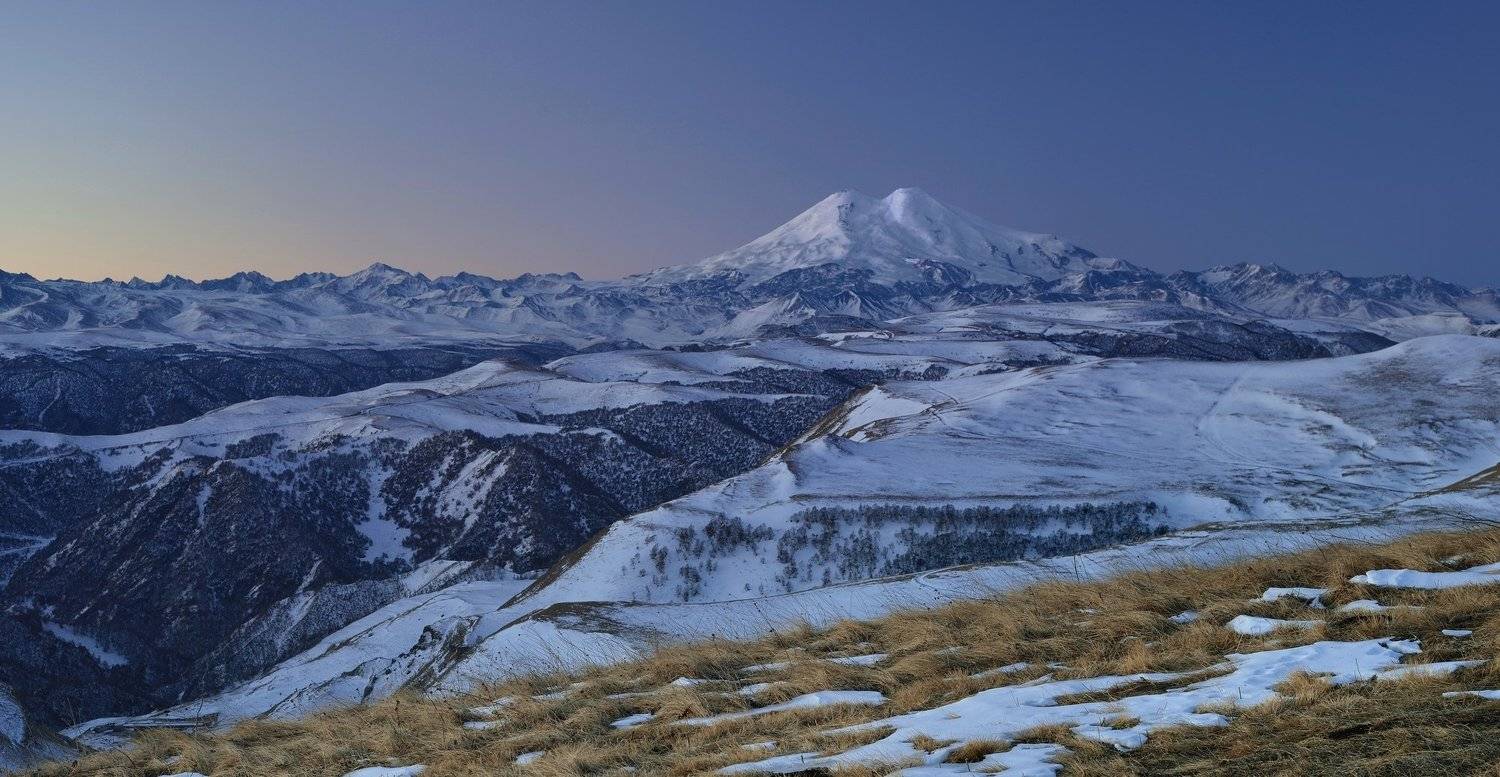 горы зима рассвет эльбрус, Александр Жарников