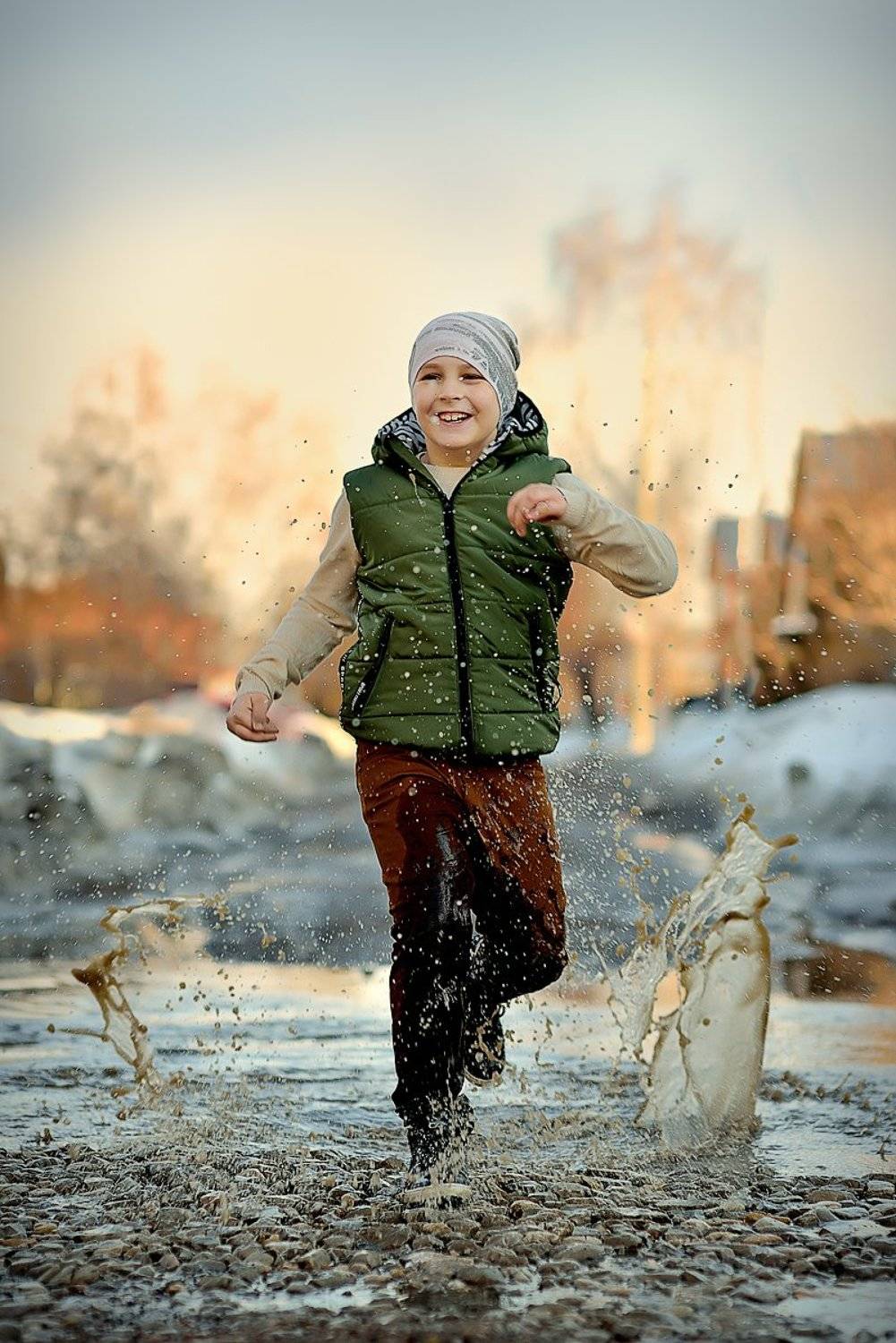 дети лужи детская фотография, Раевская Елена