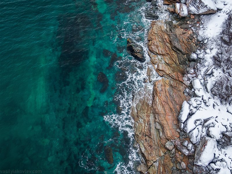 Берег Норвежского моря фото превью