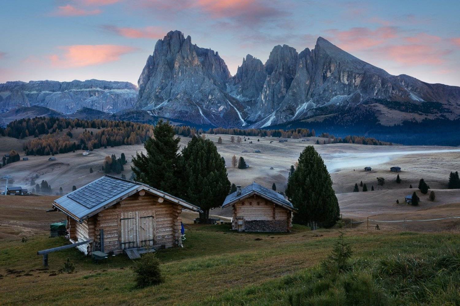 италия, доломиты, горы, рассвет, плато, альпийские луга, осень, Алеся Осадчая