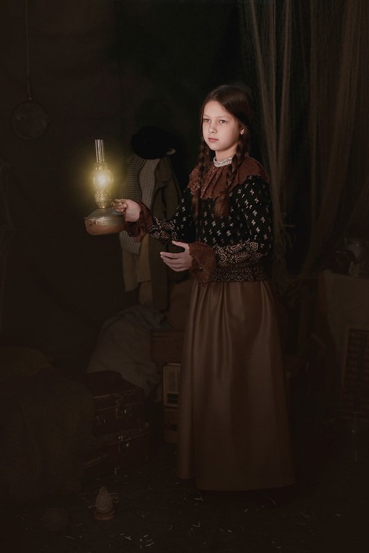 дети, старые, письма, девочка, чердак Старые письма фото превью