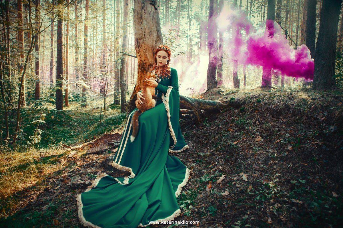 fox, queen, fairy, forest, Катерина Клио