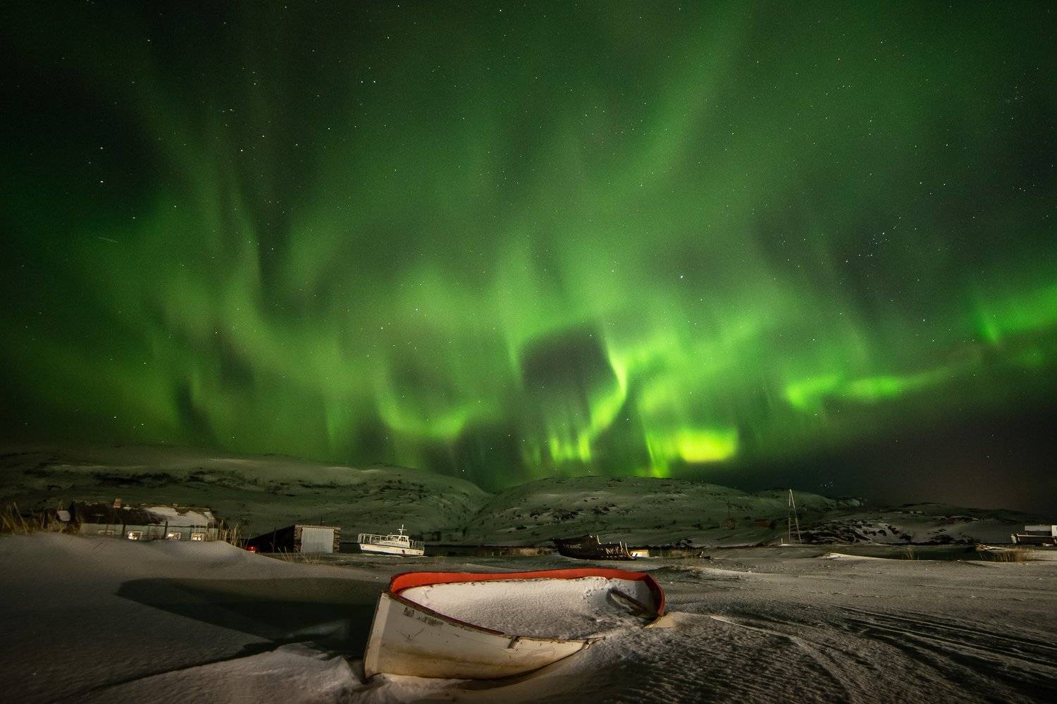 северное сияние, ночь, териберка, aurora borealis, Татьяна Белякова