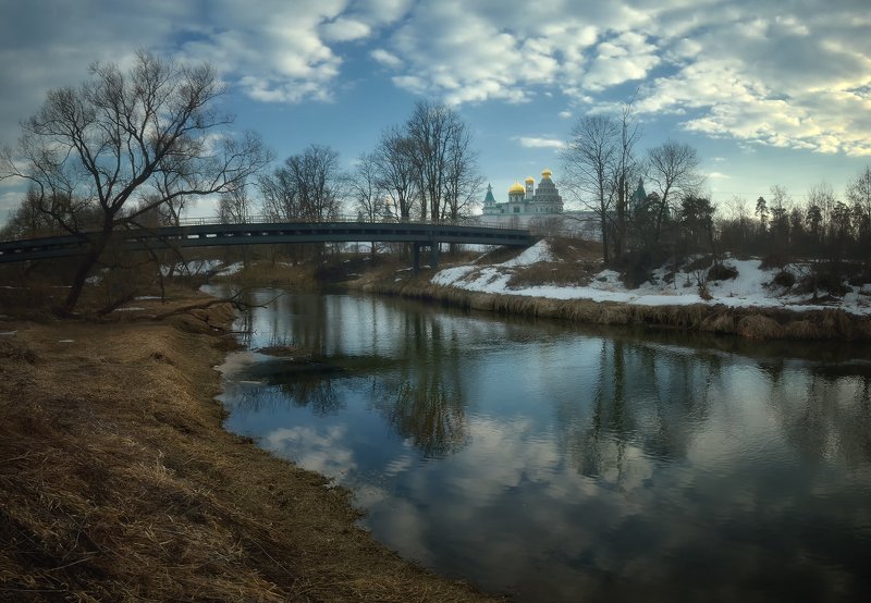 лес, природа, пейзаж, весна, река, вода, ручей, подмосковье Весне дорогу фото превью