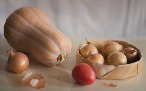 Тыква с луком